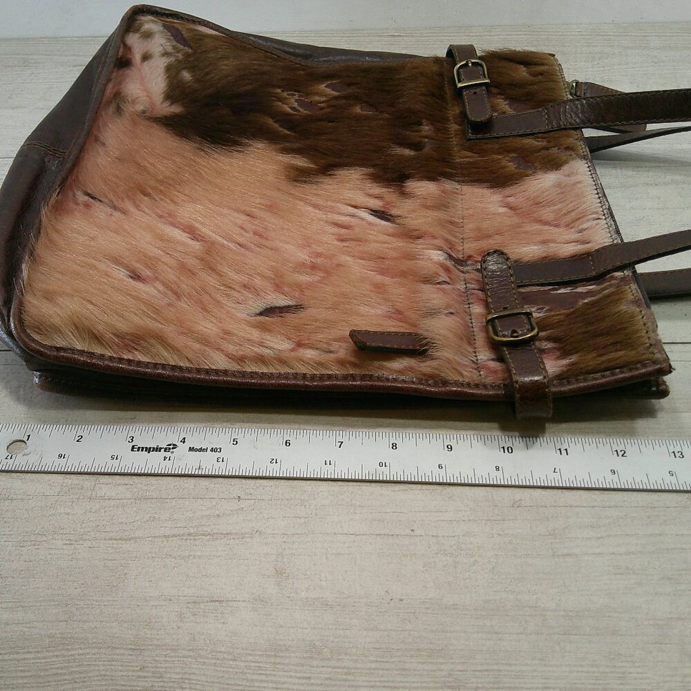 Roberta Gandolfi Handcrafted Italian luxury Leather "hair-on-hide Shoulder bag - Picture 8 of 10